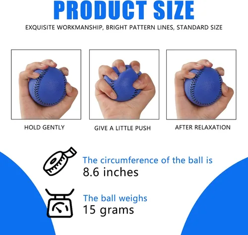Miniatura 3 de GKK Pelotas de béisbol de espuma, paquete de 12 pelotas de béisbol suaves para jóvenes y adolescentes, pelotas de entrenamiento de espuma