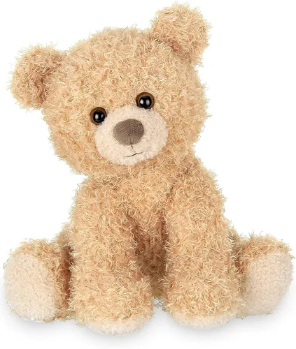 Oso de peluche Curlie de Bearington - Oso de peluche de 10.5" de felpa suave con pelaje rizado y fondo ponderado para fácil exhibición - Animales de