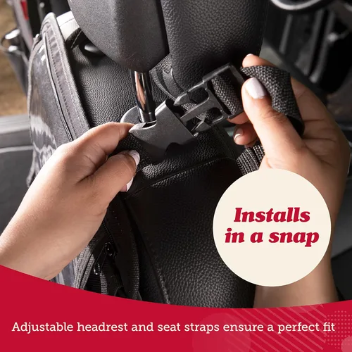 Miniatura 8 de Organizador para asiento trasero de coche Lusso Gear - Alfombrilla protectora contra los pies de los niños - 12 bolsillos grandes de almacenamiento