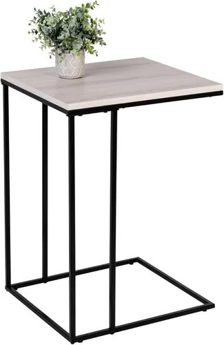 Miniatura 6 de Honey-Can-Do Mesa auxiliar cuadrada C, natural TBL-09252 negro