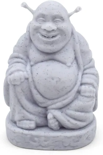 Miniatura 2 de Divertida estatua de Buda temática, modelo impreso en 3D para exhibición, oficina, dormitorio, dormitorio, niños (marrón)