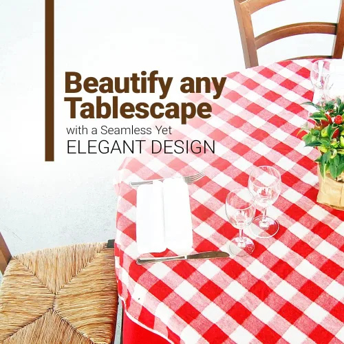 Miniatura 2 de Yourtablecloth Mantel a cuadros 100% algodón, lavable y reutilizable, perfecto para cualquier ocasión, adecuado para interiores o exteriores, formas