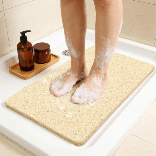 Miniatura 25 de Joyhalo Tapete de ducha antideslizante, de secado rápido, para ducha, bañera, baño, hogar, 24 x 24 pulgadas, color aguamarina