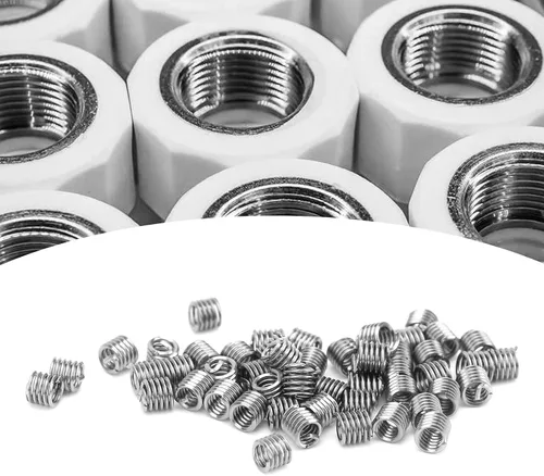 Miniatura 4 de Kit de inserción de rosca de alambre de 50 piezas, acero inoxidable 304 NPT UNC 2-56 x 1-3D 0.435P Tornillos Surtido de manguitos helicoidales