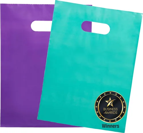 Miniatura 12 de Bolsas de mercancía Choice Marts en colores rosa pastel y azul pastel, 200 unidades, tamaño 9"x12", espesor de 1.5 mil