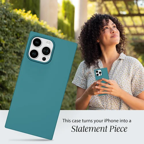 Miniatura 2 de Cocomii - Funda rectangular compatible con iPhone 14 Pro - Silicona suave al tacto, forro de microfibra, para mujeres, niñas, hombres, funda 4-Verde