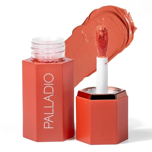 Miniatura 11 de Palladio Rubor líquido para mejillas y labios maquillaje 2 en 1, fórmula de crema sin peso, a prueba de manchas de larga duración, aspecto natural