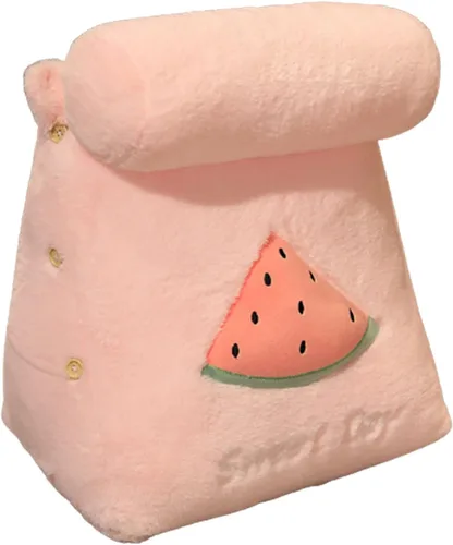 Miniatura 10 de Almohada triangular de cuña para lectura y televisión, patrón de frutas con almohada ajustable para el cuello, almohada de cuña, extraíble y Cactus
