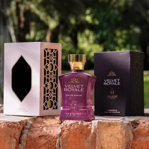 Miniatura 10 de H HABIBI Velvet Royale Perfume Árabe para Mujeres – 2.5 oz (75ML) Fragancia de Larga Duración para Mujeres, Aroma Floral Afrutado con Notas