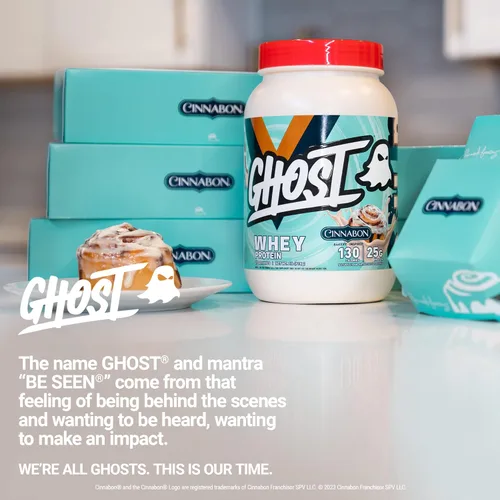 Miniatura 6 de GHOST Proteína de Suero en Polvo, Cinnabon - 2 libras, 25G de Proteína - Mezcla de proteína de suero aislado con sabor a rollo de canela