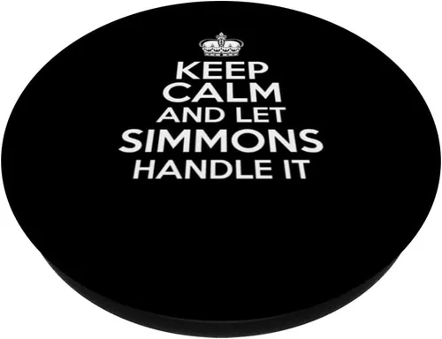 Miniatura 2 de Keep Calm And Let Simmons Handle It Funny Custom Name PopSockets Swappable PopGrip