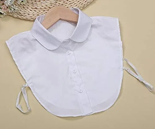 Miniatura 6 de SHINYWEAR camisa de muñeca falsa clásica con cuello desmontable en punta, media blusa para mujer, oficina, dama, trabajo, Moderno Equipada, M