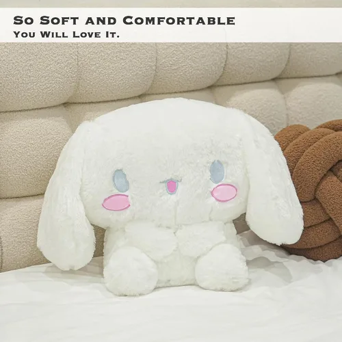 Miniatura 3 de Juju - Peluche Kawaii blanco (20 pulgadas), lindos animales de peluche kawaii, peluches grandes de peluche, peluches grandes, lindos peluches