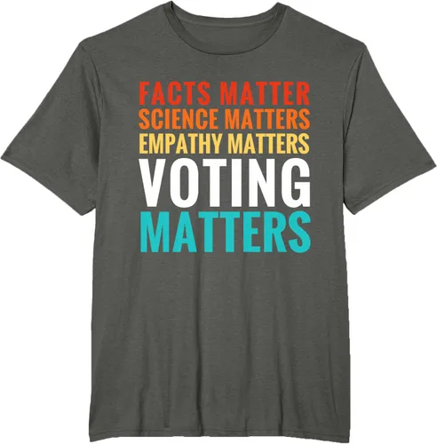 Miniatura 6 de Facts Matter Science Matters Voting Matters - Camiseta demócrata liberal, Negro, S