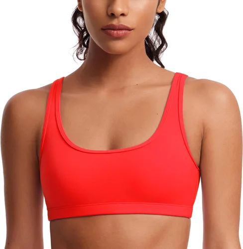 Miniatura 32 de CRZ YOGA Butterluxe - Mini brasier para mujer, cuello redondo, de bajo impacto, inalámbrico, deportivo, yoga, acolchado, para entrenamiento