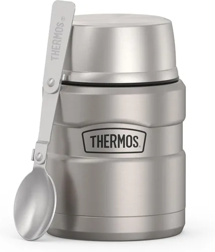 Miniatura 23 de THERMOS Stainless King Vacuum-Insulated Food Jar with Spoon, 16 Ounce, Matte Army Green