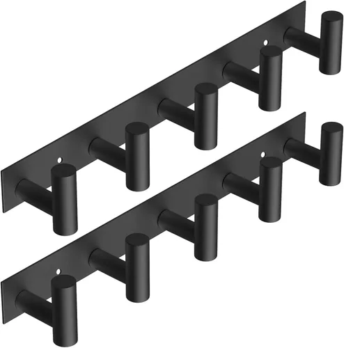 Miniatura 37 de VAEHOLD Ganchos de Pared para Abrigos Montados en Pared, Perchero con 6 Ganchos Dobles para Colgar Toalla Sombrero Abrigo Bata Bolsa Llave para Baño