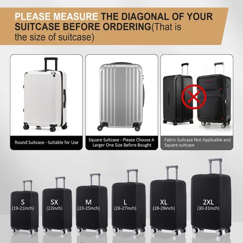 Miniatura 4 de RainVillage Funda para equipaje de viaje, protector de maleta, Negro