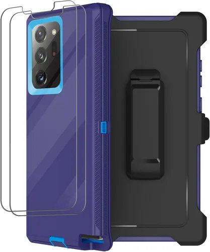 Miniatura 16 de Funda para Galaxy Note 20 Ultra con clip para cinturón, 2 protectores de pantalla, grado militar, cuerpo completo, resistente, a prueba de golpes