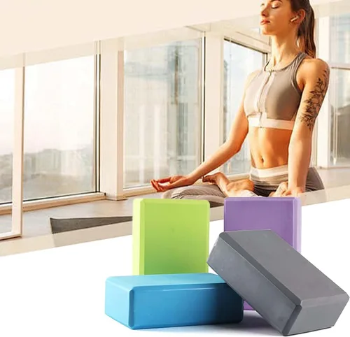 Miniatura 4 de Bloques de yoga, paquete de 2 bloques de yoga ligeros de espuma EVA de alta calidad, bloques de espuma de apoyo antideslizantes para yoga, pilates