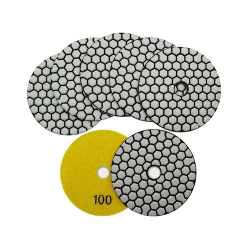 Miniatura 11 de SHDIATOOL Almohadillas de pulido de diamante seco de 4 pulgadas, grano 50, almohadillas de lijado de diamante, almohadillas de pulido para granito