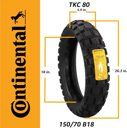 Miniatura 3 de Continental TKC 80 Twinduro M+S Neumático de Motocicleta - Neumático de Motocicleta Duradero para Todoterreno y Carretera para Turismo de Aventura