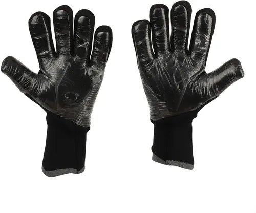 Miniatura 5 de Qiilu Guantes de fútbol de látex para portero de fútbol, guantes de portero para competición de fútbol, látex negro transpirable, guantes de portero