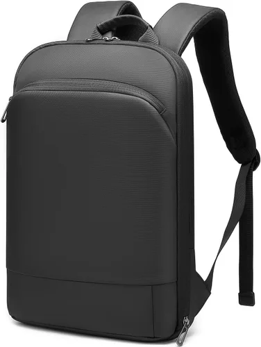 Miniatura 8 de Mochila delgada para laptop para hombre, mochila de negocios ligera de 15.6 pulgadas, mochila de viaje impermeable con puerto de cargador USB, bolsa