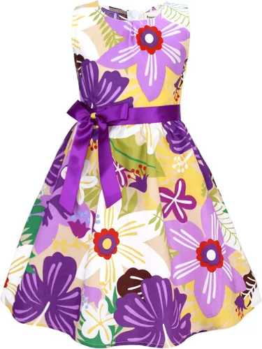 Miniatura 200 de Vestido de verano para niña, de algodón, con diseño floral