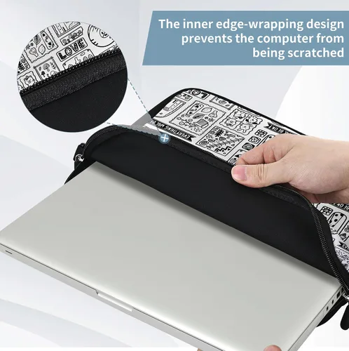 Miniatura 7 de RICHEN - Bolso bandolera de 10 pulgadas con asa, funda para laptops, notebooks, tablets infantiles de 7 a 10.2 pulgadas