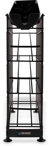 Miniatura 10 de San Jamar Wirewors Dispensador de tazas y tapas, 3 dispensadores de tazas y 1 organizador de tapa con paneles laterales para cocinas, restaurantes