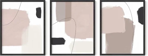 Miniatura 55 de HAUS AND HUES Arte de pared bohemia moderna de mediados de siglo - Arte boho, neutro, decoración de pared con sol (Marco negro, 12x16)