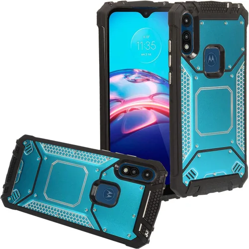 Para Motorola Moto E (2020) XT2052 - Funda de aluminio de metal para teléfono - ZY1 Azul