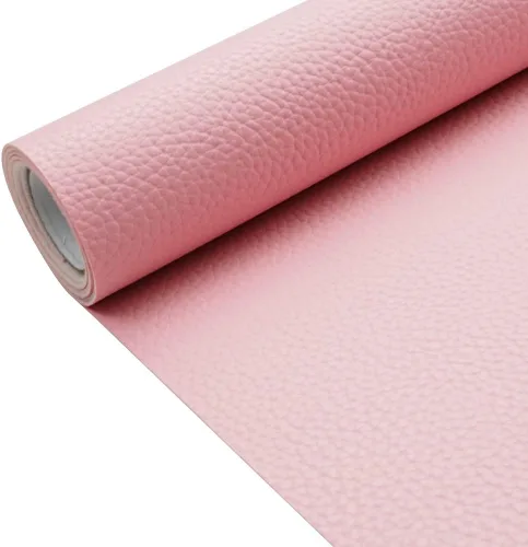 Miniatura 14 de Tela de cuero de imitación de textura litchi azul bebé PU 11.8x53.14 pulgadas (30x135 cm) de 1.13 mm de espesor para tapicería, manualidades