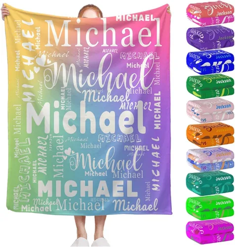 Miniatura 16 de Manta personalizada con nombre para niños, niñas, niños, adultos, hombres y mujeres, mantas personalizadas con nombre, regalos personalizados