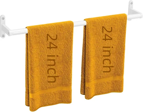 Miniatura 14 de KLJKPA Toallero de baño de 16 pulgadas, toallero para baño montado en la pared, moderno y resistente soporte para toallas de mano de acero Negro