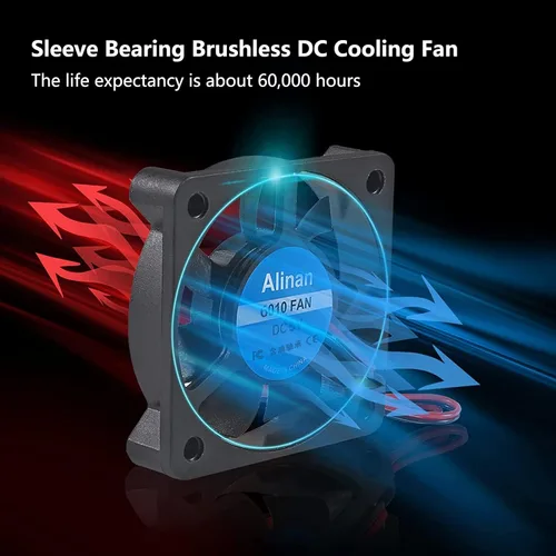 Miniatura 2 de Alinan 4 unids 6010 5V Ventilador USB Puerto 2.362x2.362x0.394 in 2-pin Manga Bearing Brushless DC Cooling Fan Impresora 3D Ventilador