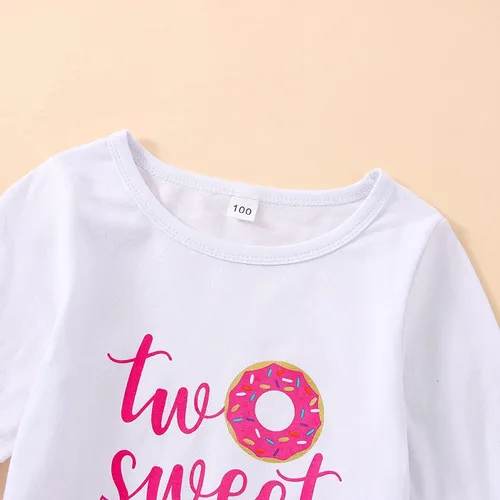 Miniatura 50 de Conjunto de ropa de cumpleaños para bebé niña pequeña, camiseta de manga larga, pantalones de campana, diadema