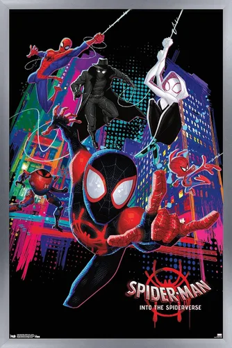 Miniatura 8 de Trends International Marvel Spider-Man - Póster de pared con texto en inglés "Into The Spider-Verse", 22.375 x 34 pulgadas, versión premium sin marco