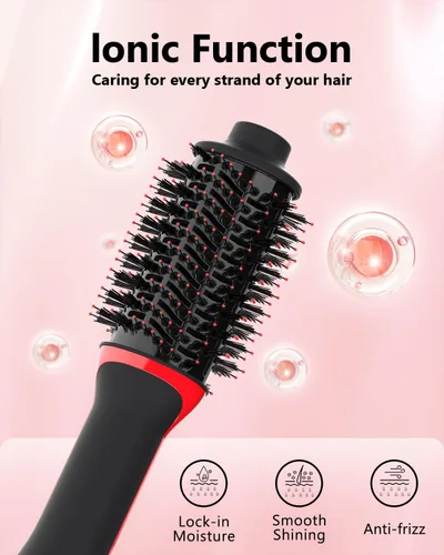 Miniatura 3 de Umeely Plus 2.0 Cepillo Secador de Cabello Cepillo Secador en uno, Cabezal de Cepillo Ovalado de 2'', Cepillo Estilizador Iónico de Aire Caliente