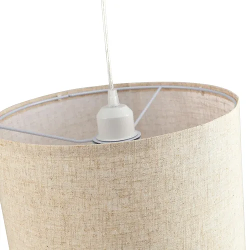 Miniatura 2 de Paquete de 2 lámparas colgantes enchufables, luz colgante con cable transparente de 15 pies, interruptor de encendido/apagado, pantalla de lámpara