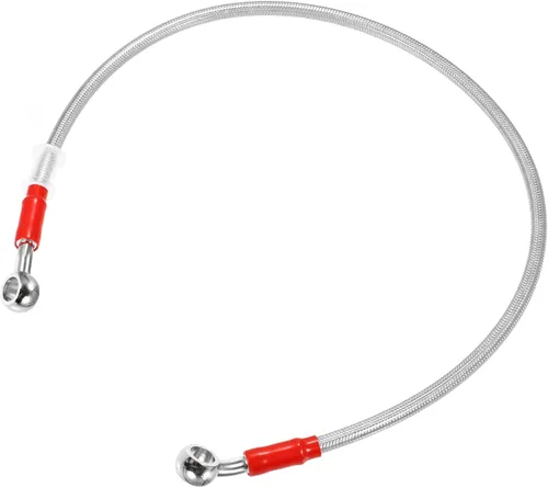 Miniatura 14 de X AUTOHAUX 90.6 in 90.55 "0.394 in ID motocicleta hidráulica línea de aceite manguera de aceite 28 ° 0 ° cable trenzado de acero inoxidable para ATV