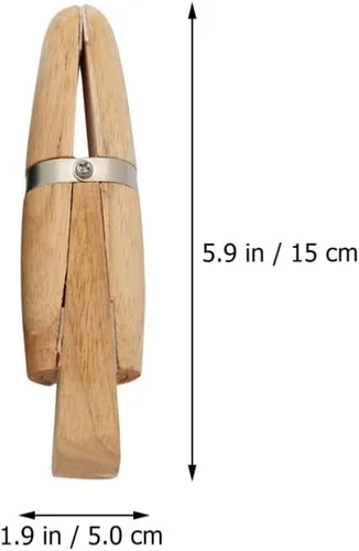 Miniatura 2 de EXCEART Herramientas de cuero Herramientas de fabricación de joyas 2 unids Abrazadera de anillo de madera Soporte de joyeros Benchwork Ajuste a mano