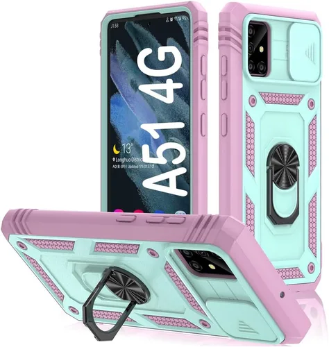 Miniatura 76 de PASNEW Funda para Samsung Galaxy A54, Soporte Metálico y Cubierta Deslizante para Cámara, Militar Multicapa Resistente de Cuerpo Completo a Prueba