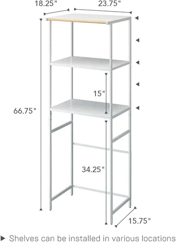 Miniatura 8 de YAMAZAKI Home Tower Estante de almacenamiento para electrodomésticos de cocina, estantería de metal, organizador de pie, estantes resistentes, 67