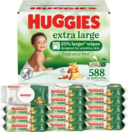 Miniatura 13 de Toallitas para bebé Huggies Extra Large, sin fragancia, 5 paquetes con tapa abatible, 210 toallitas XL en total, el empaque puede variar