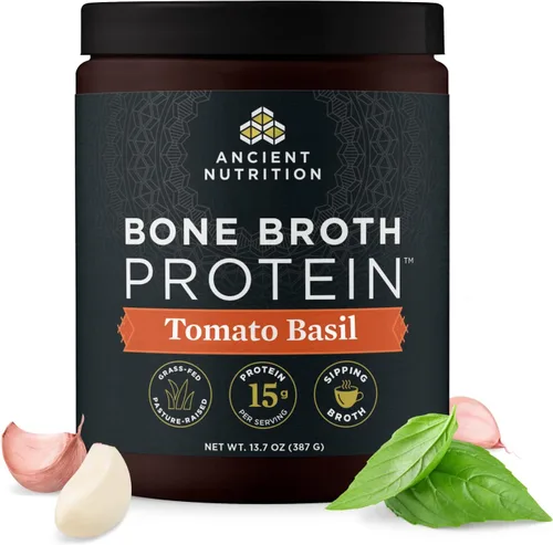Miniatura 16 de Ancient Nutrition Proteína en polvo hecha de verdadero caldo de huesos, sabor chocolate, 20 g de proteína por porción, envase de 20 porciones