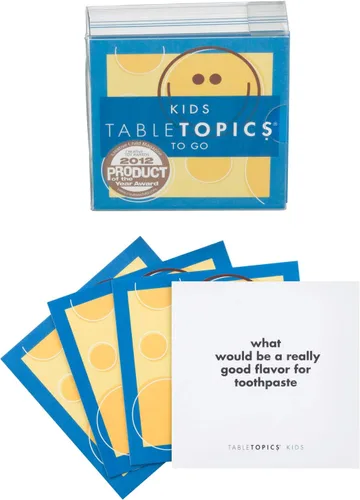 Miniatura 2 de TableTopics Kids to Go Tarjetas de Conversación para Familias con Niños Pequeños, 40 Preguntas para la Diversión y la Conexión en Cenas, Viajes
