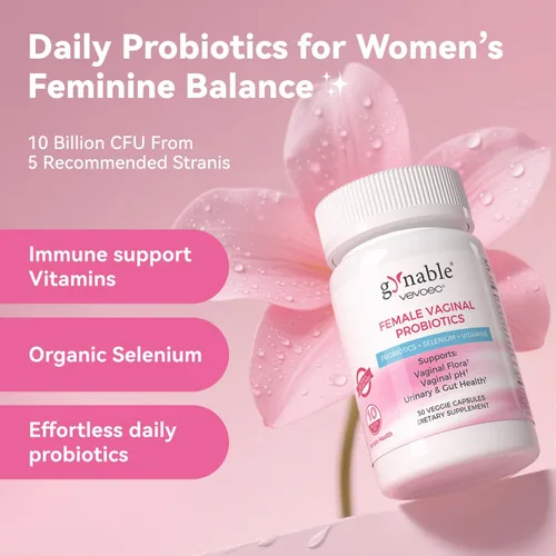 Miniatura 2 de Gynable - Probiótico vaginal para mujeres, probiótico femenino para equilibrio de pH, actualizado a 10 mil millones de UFC, probióticos para control
