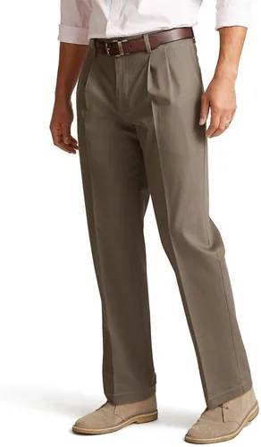 Dockers Signature - Pantalones de algodón con ajuste clásico y plisados para hombre (tallas regulares y grandes y altas)